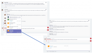 Microsoft Teams, Direktangabe von Inhalten aus anderen Apps