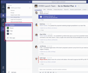 Microsoft Teams Meine relevanten Apps