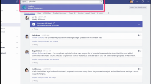 Microsoft Teams Slash Suche