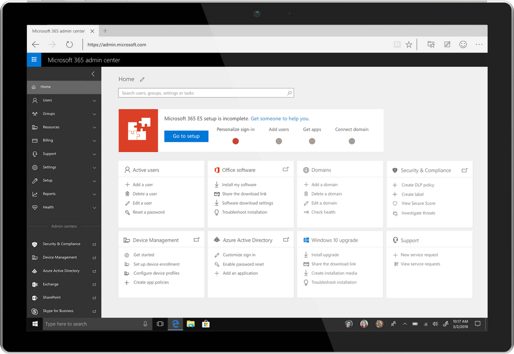 Microsoft 365 Admin Center