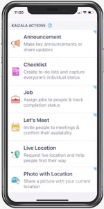Kaizala App Funktionen 1